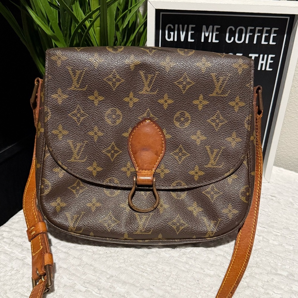 Vintage Louis Vuitton Tan and Brown Monogram Crossbody Bag
